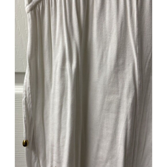Merona Beach Coverup Womens Size Medium White Rayon Short Sleeved Knee Length - Picture 4 of 7